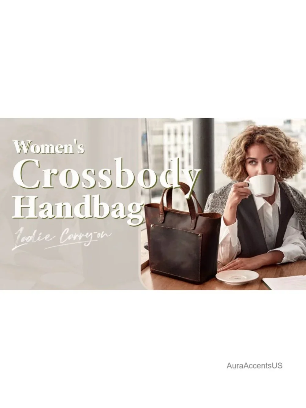 Top Grain Crazy Horse Leather Mini Crossbody Satchel Magnetic Closure